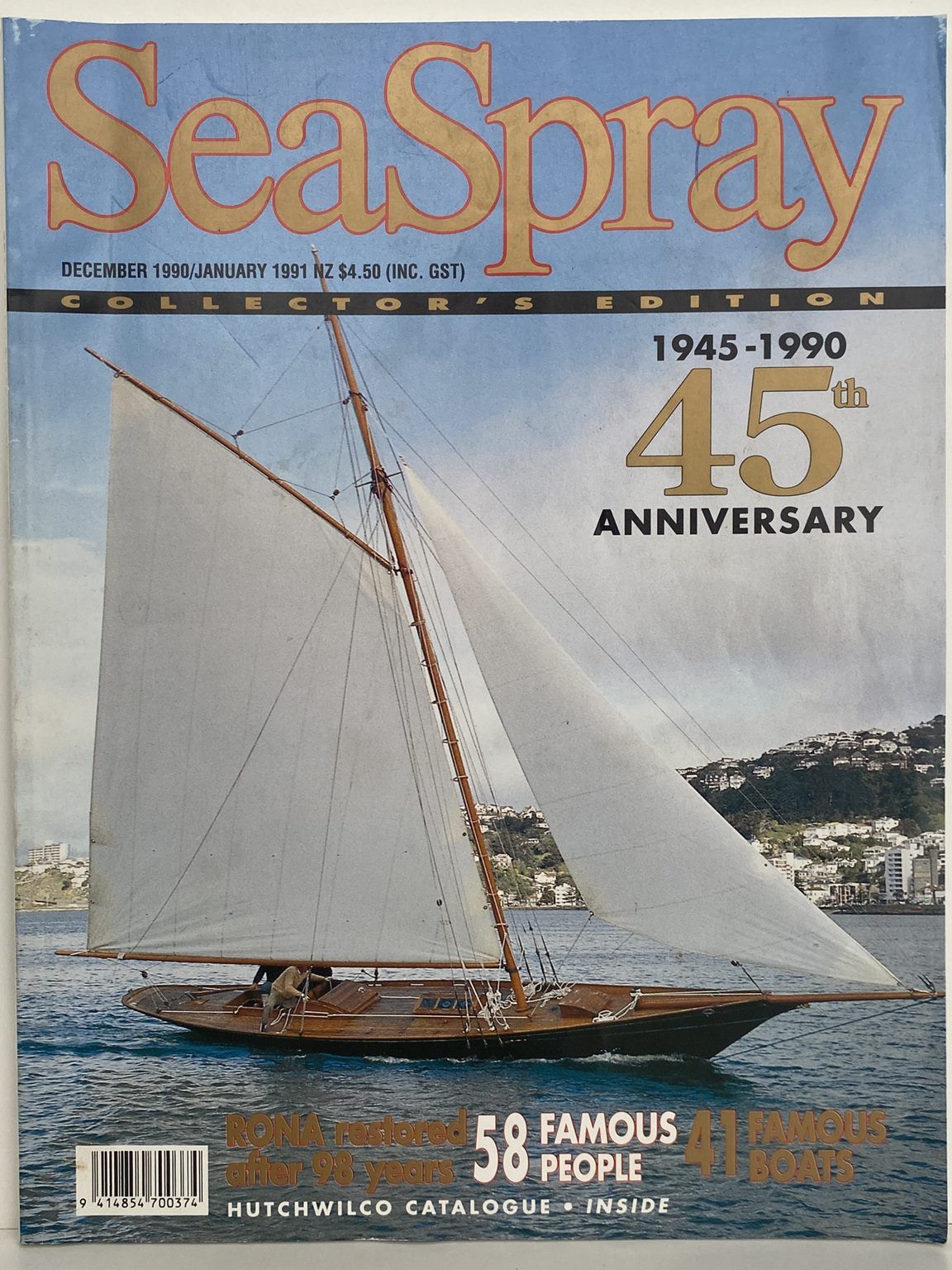 VINTAGE MAGAZINE: Sea Spray Dec 1990 / Jan 1991 - 45th Anniversary