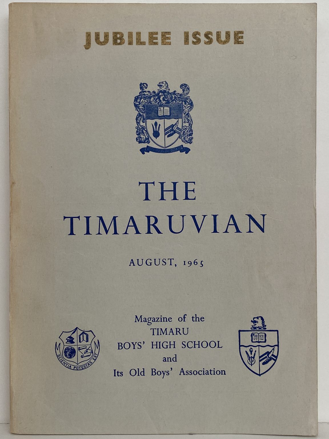 THE TIMARUVIAN: Magazine of the Timaru Boys' High School and its Old Boys' Association 1965