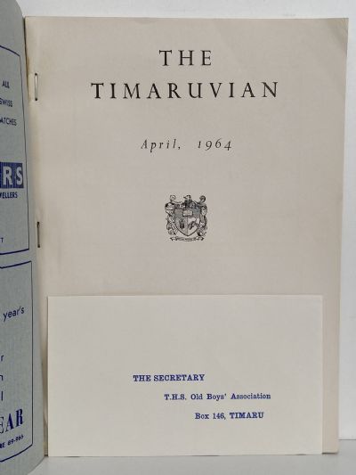 THE TIMARUVIAN: Magazine of the Timaru Boys' High School and its Old Boys' Association 1964
