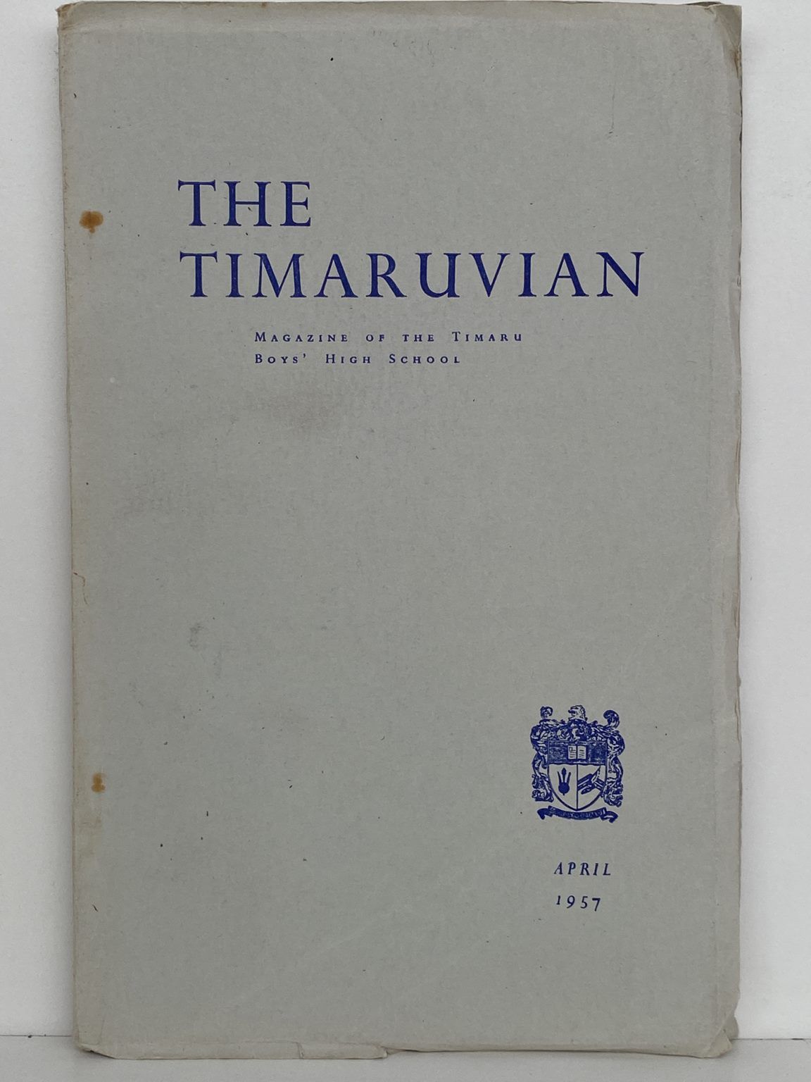 THE TIMARUVIAN: Magazine of the Timaru Boys' High School and its Old Boys' Association 1957