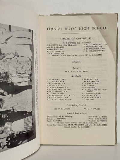THE TIMARUVIAN: Magazine of the Timaru Boys' High School and its Old Boys' Association 1955