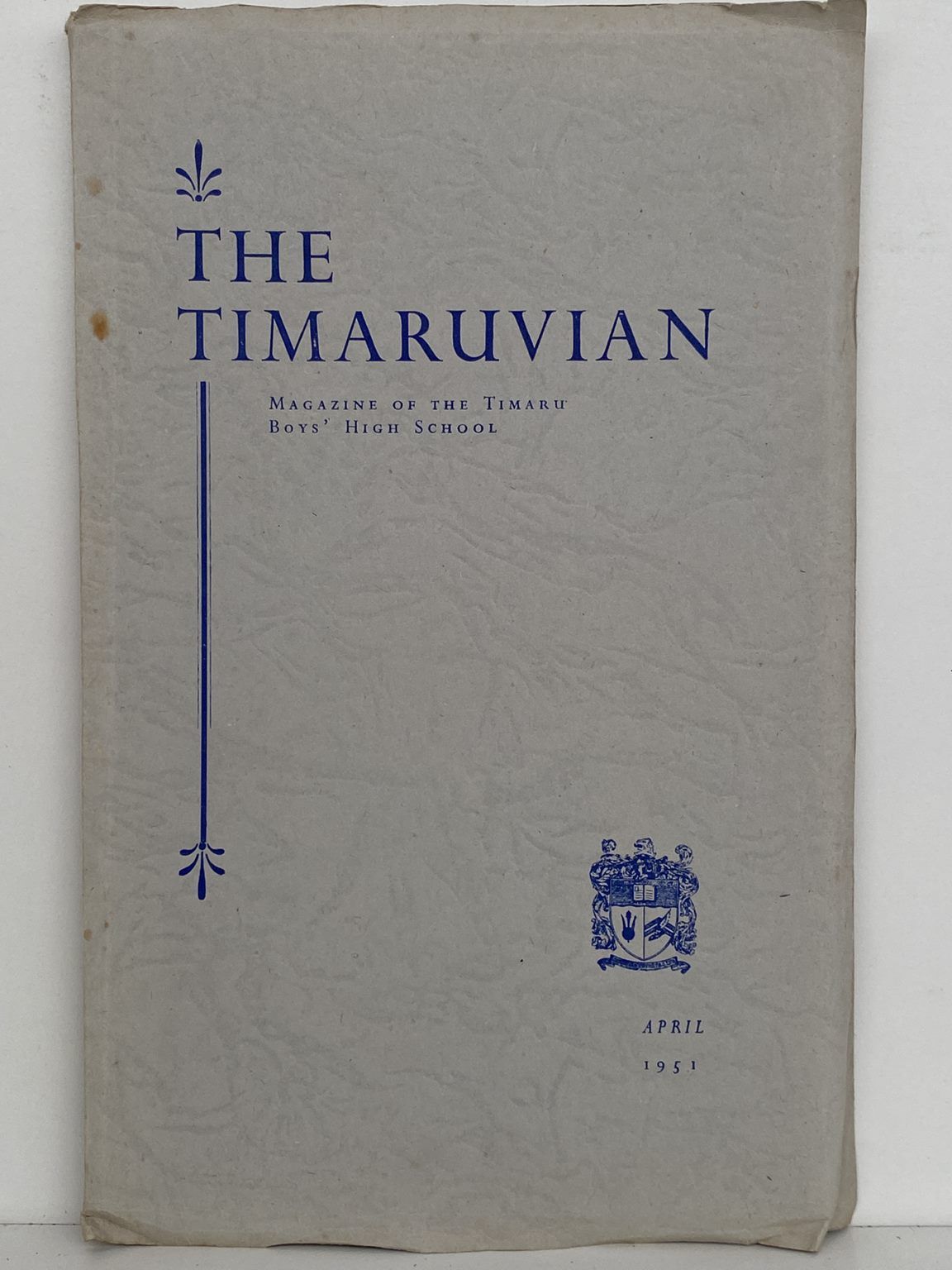 THE TIMARUVIAN: Magazine of the Timaru Boys' High School and its Old Boys' Association 1951