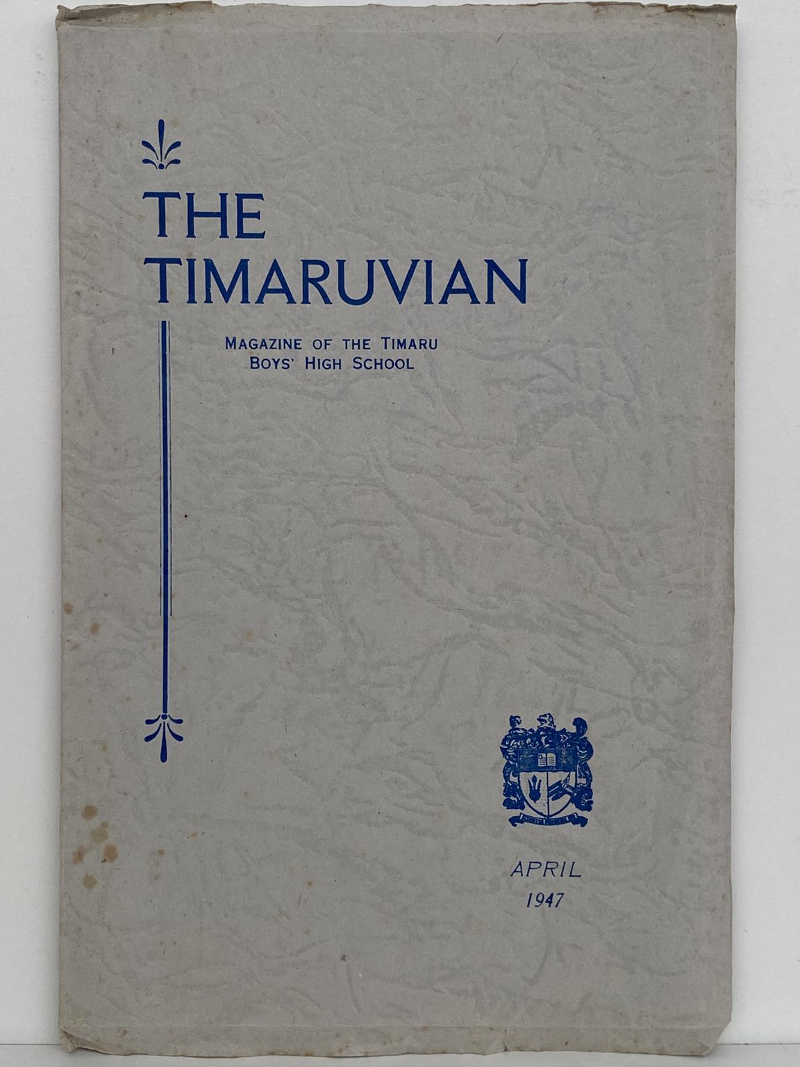 THE TIMARUVIAN: Magazine of the Timaru Boys' High School and its Old Boys' Association 1947