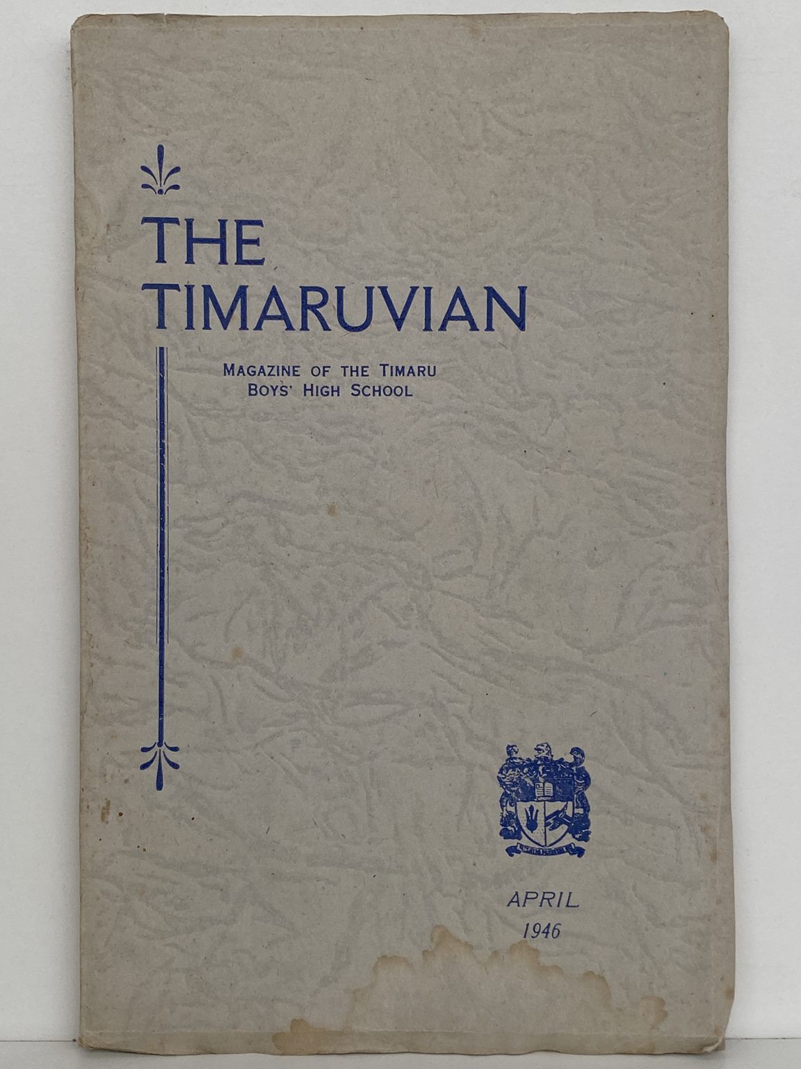 THE TIMARUVIAN: Magazine of the Timaru Boys' High School and its Old Boys' Association 1946
