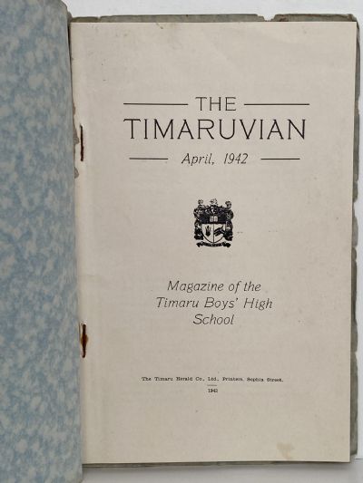 THE TIMARUVIAN: Magazine of the Timaru Boys' High School and its Old Boys' Association 1942