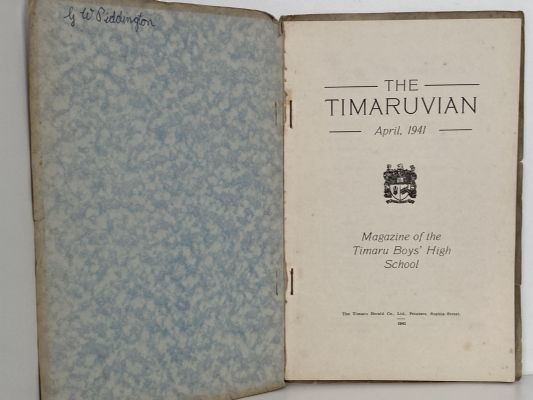 THE TIMARUVIAN: Magazine of the Timaru Boys' High School and its Old Boys' Association 1941