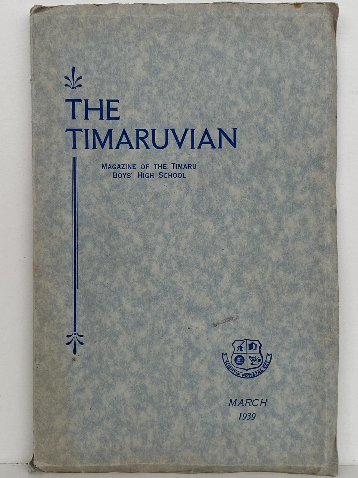 THE TIMARUVIAN: Magazine of the Timaru Boys' High School and its Old Boys' Association 1939
