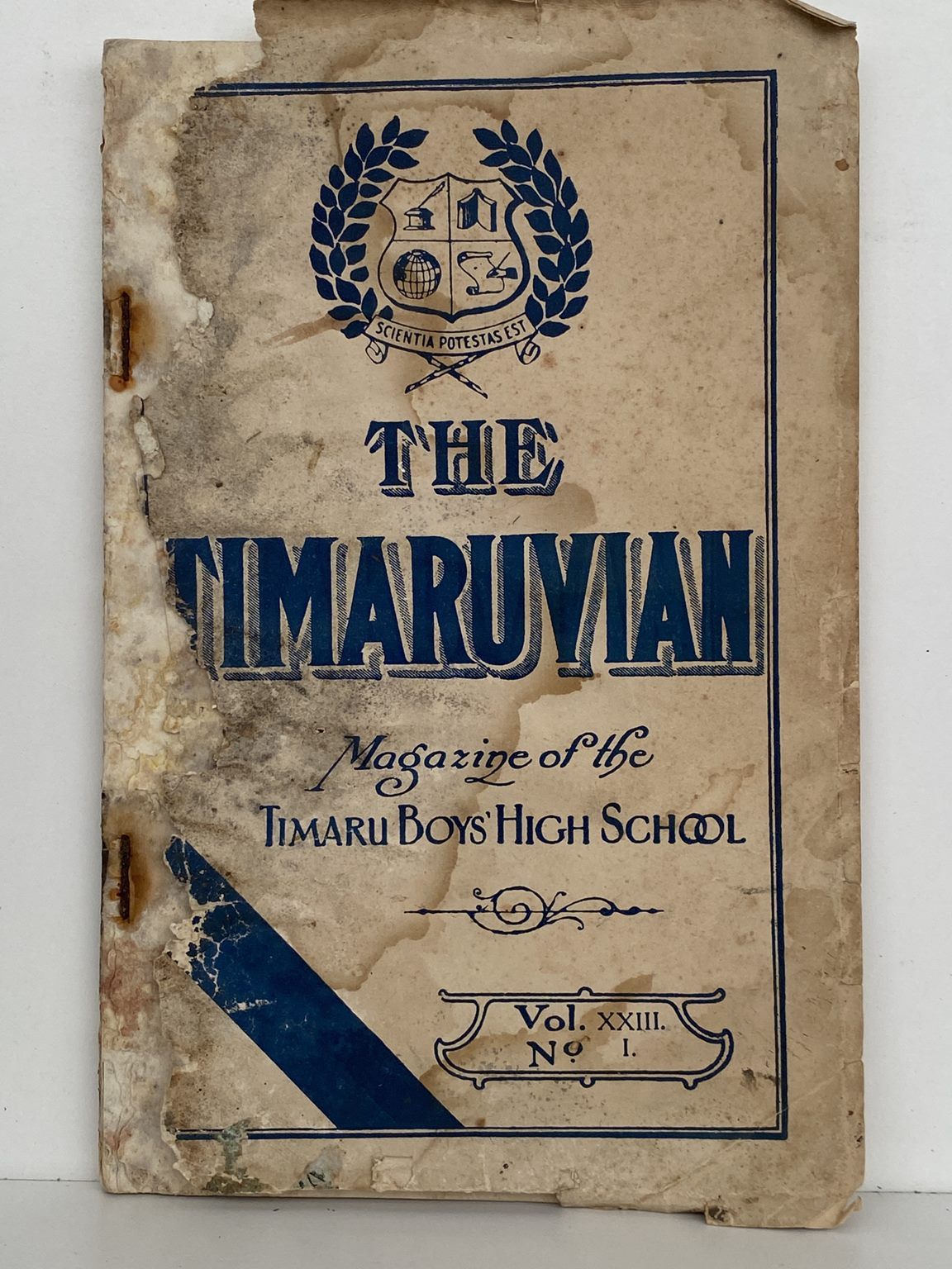 THE TIMARUVIAN: Magazine of the Timaru Boys' High School - Vol XXIII, No.1