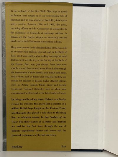 BOY SOLDIERS OF THE GREAT WAR: Their Own Stories for the First Time
