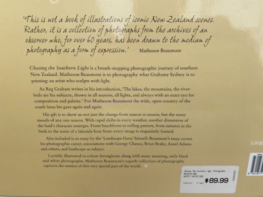 CHASING THE SOUTHERN LIGHT: The photographs of Matheson Beaumont