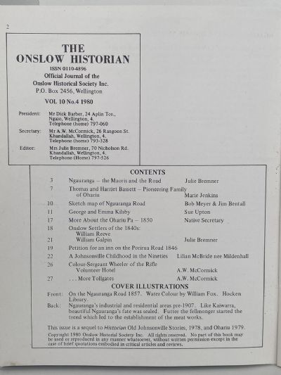 THE ONSLOW HISTORIAN: Vol. 10 - No. 4, 1980