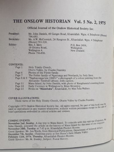 THE ONSLOW HISTORIAN: Vol. 5 - No. 2, 1975