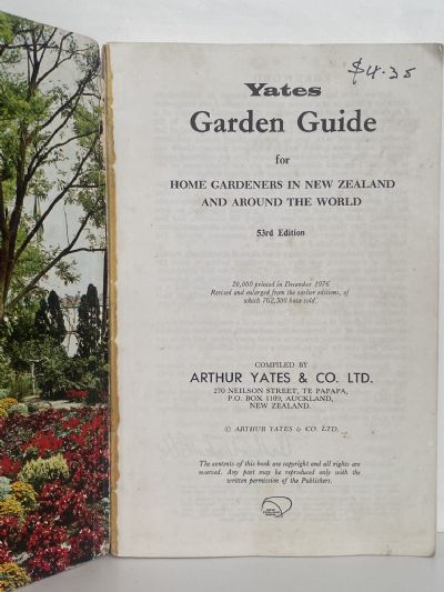 YATES GARDEN GUIDE: 53rd Edition