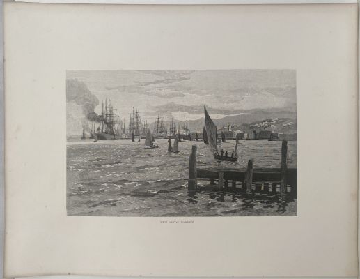 OLD DRAWING: Wellington Harbour 
