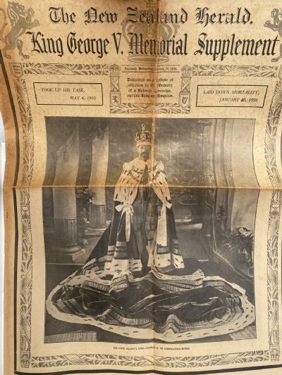 OLD NEWSPAPER: The New Zealand Herald - King George V Memorial, Jan 1936