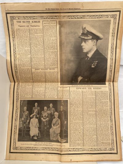 OLD NEWSPAPER: The New Zealand Herald - King George V Memorial, Jan 1936