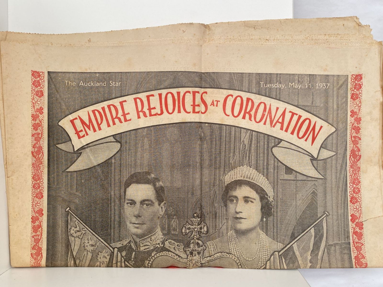 OLD NEWSPAPER: The Auckland Star - King George VI, Coronation Souvenir, May 1937
