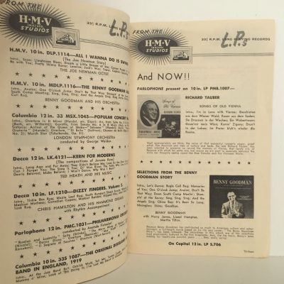 Vintage Catalogue of Recorded Music: His Masters Voice August 1956