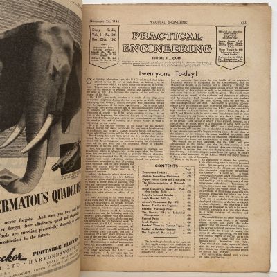 VINTAGE MAGAZINE: Practical Engineering - Vol. 8, No. 201 - 26 November 1943