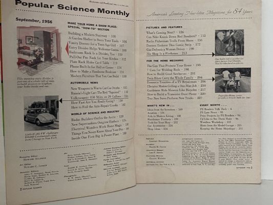 VINTAGE MAGAZINE: Popular Science, Vol. 169, No. 3 - September 1956