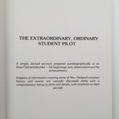 THE EXTRAORDINARY ORDINARY STUDENT PILOT