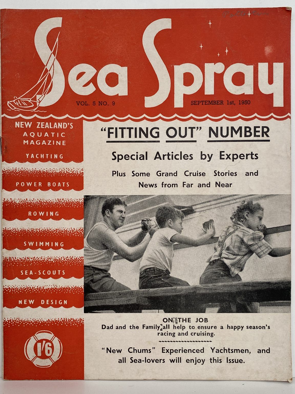 VINTAGE MAGAZINE: Sea Spray - Vol. 5, No. 9 - September 1950