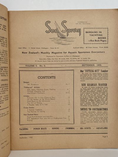 VINTAGE MAGAZINE: Sea Spray - Vol. 5, No. 9 - September 1950