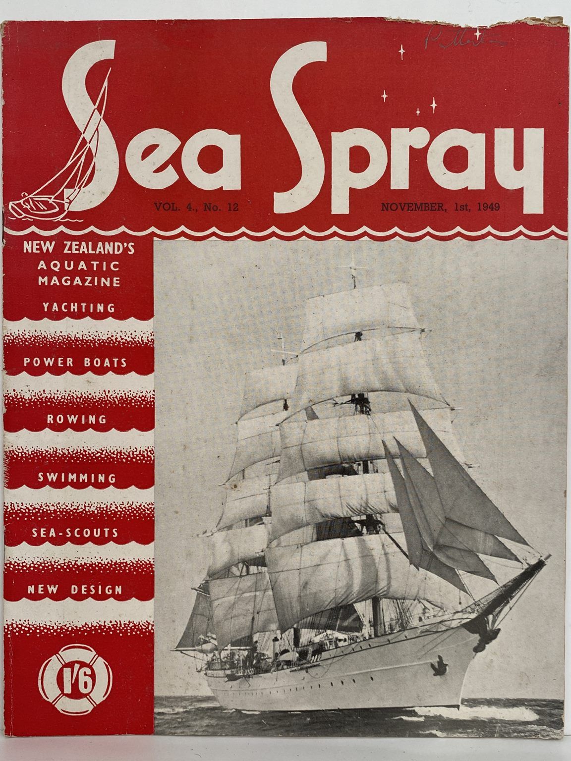 VINTAGE MAGAZINE: Sea Spray - Vol. 4, No. 12 - November 1949