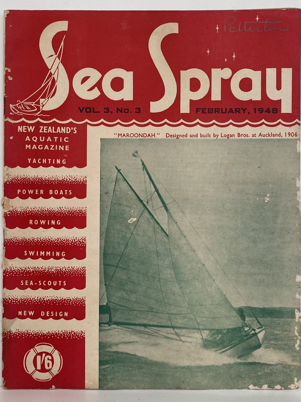 VINTAGE MAGAZINE: Sea Spray - Vol. 3, No. 3 - February 1948