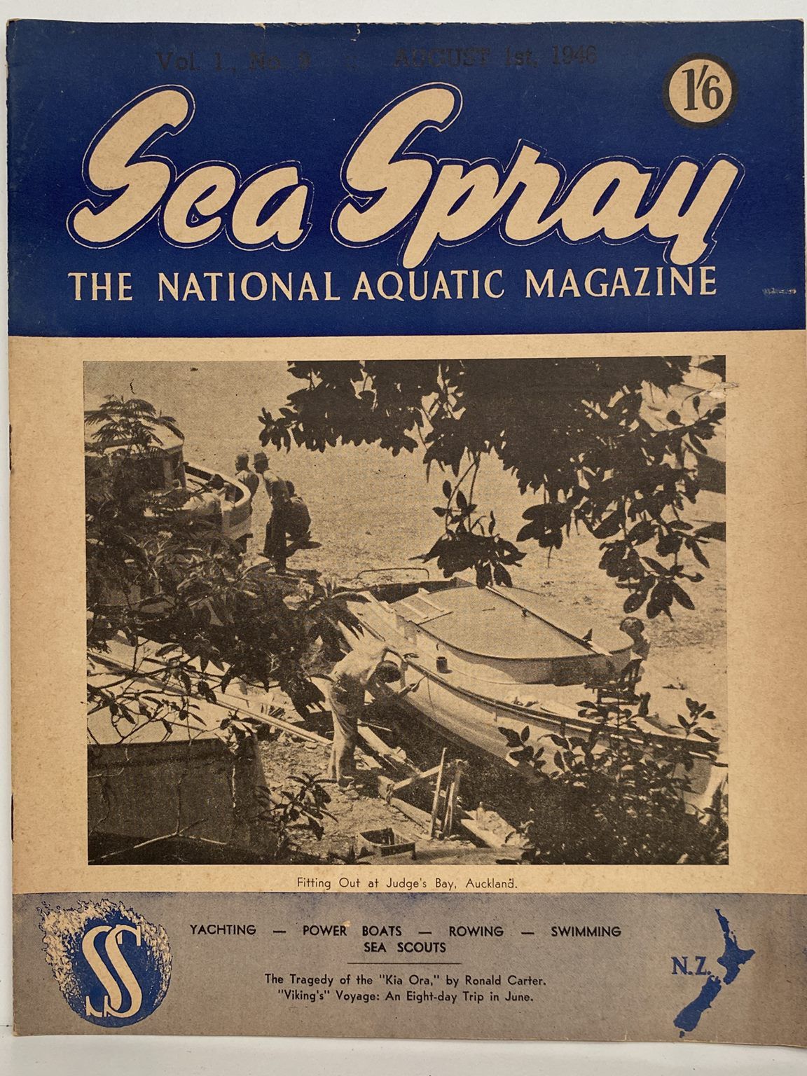 VINTAGE MAGAZINE: Sea Spray - Vol. 1, No. 9 - August 1946