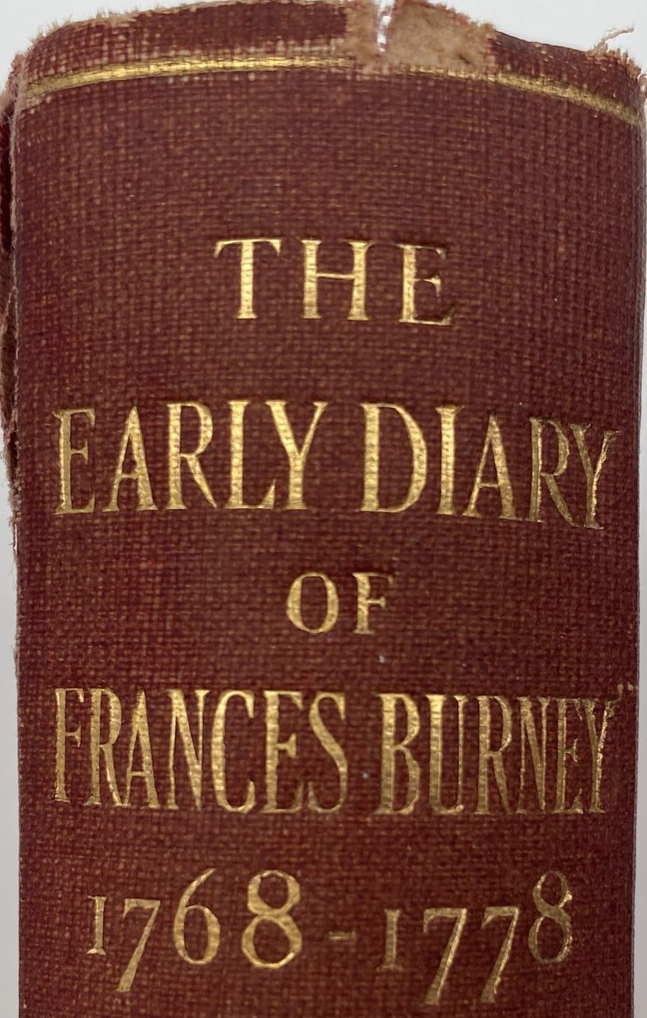 THE EARLY DIARY OF Frances Burney 1768-1778