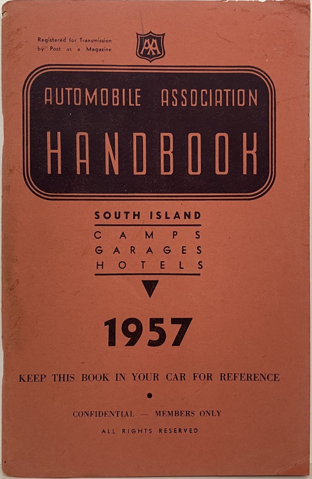 Automobile Association HANDBOOK: South Island 1957
