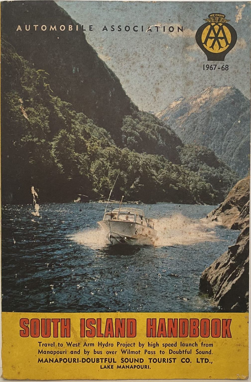 Automobile Association SOUTH ISLAND HANDBOOK 1967