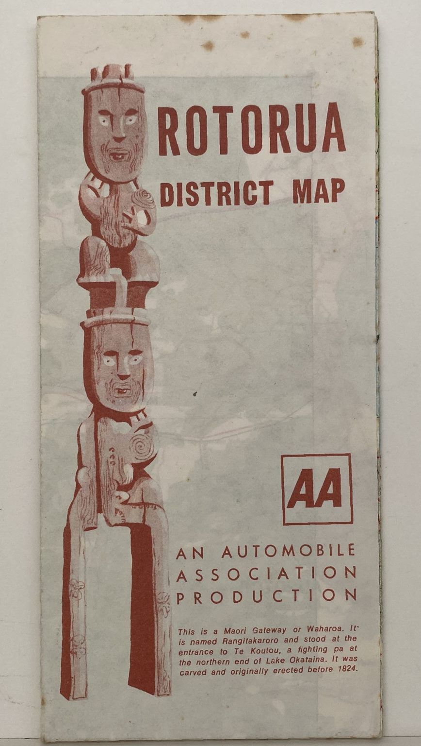AA ROAD MAP: Rotorua District circa 1980