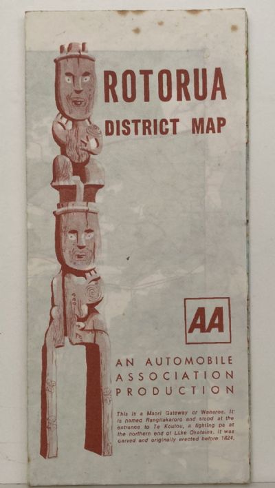 AA ROAD MAP: Rotorua District circa 1980 
