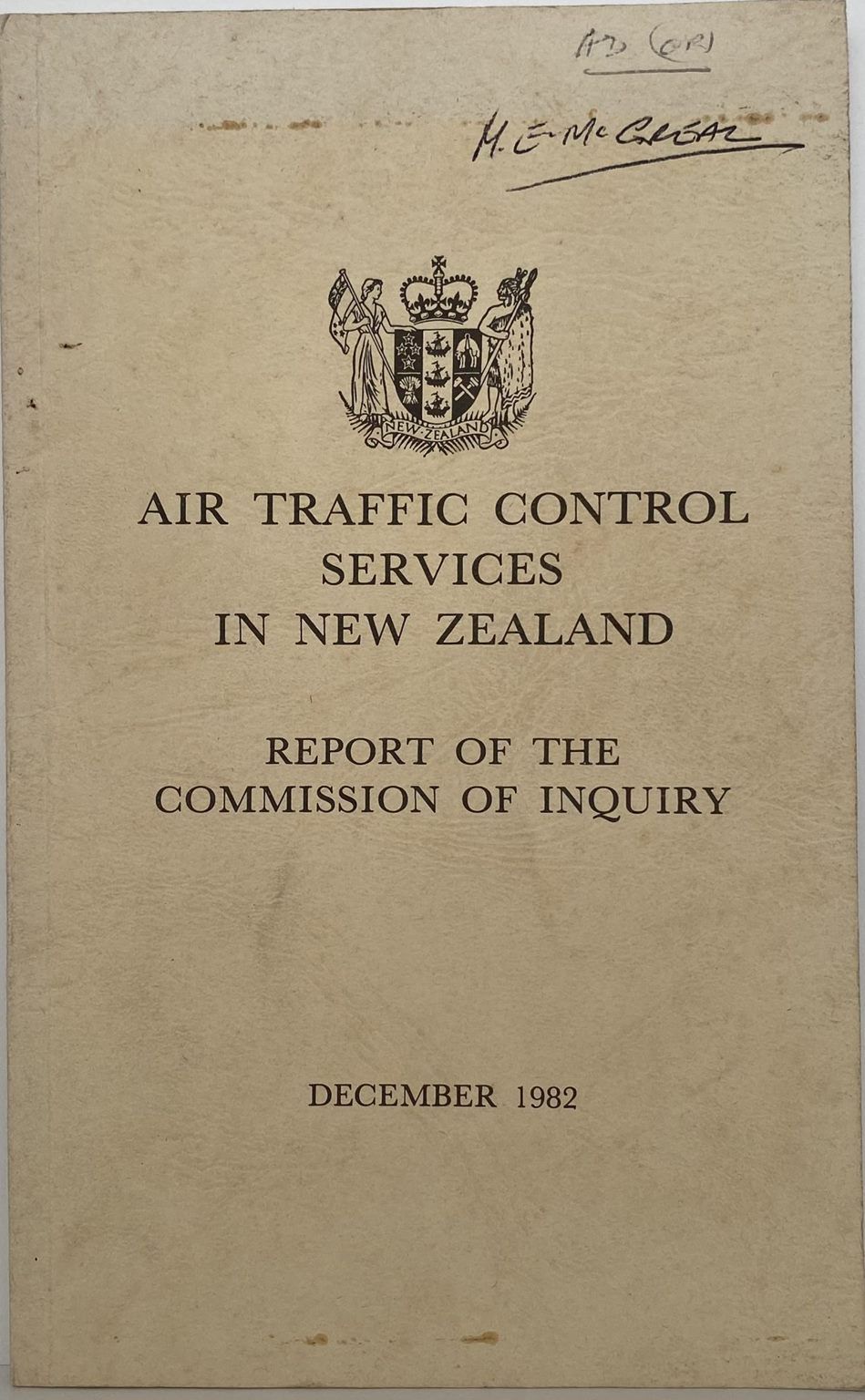 AIR TRAFFIC CONTOL SERVICES: Commission Inquiry Report 1982