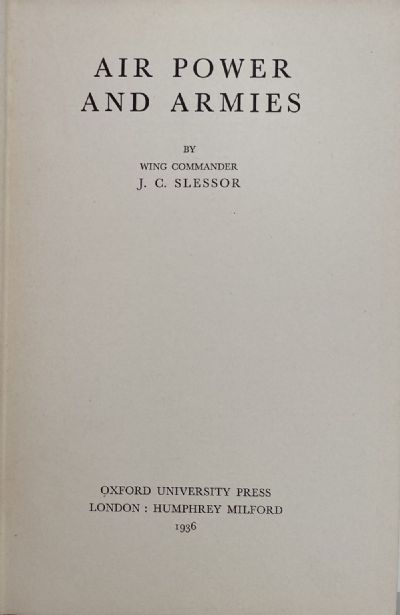 AIR POWER AND ARMIES 