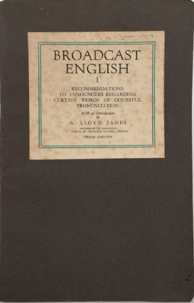 BROADCAST ENGLISH I 