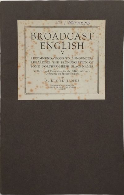 BROADCAST ENGLISH V 