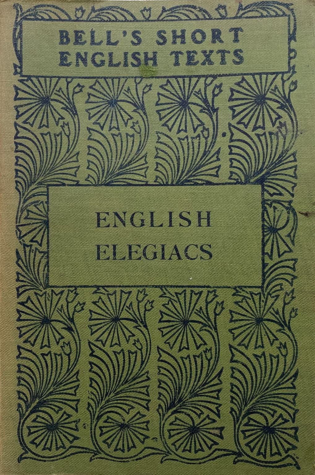 ENGLISH ELEGIACS: Bell's Short English Texts