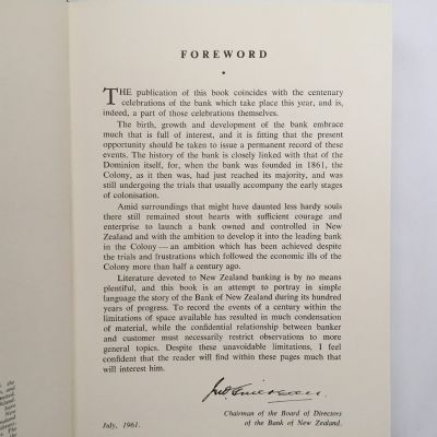 BANKERS HUNDRED: History of Bank of New Zealand 1861 - 1961