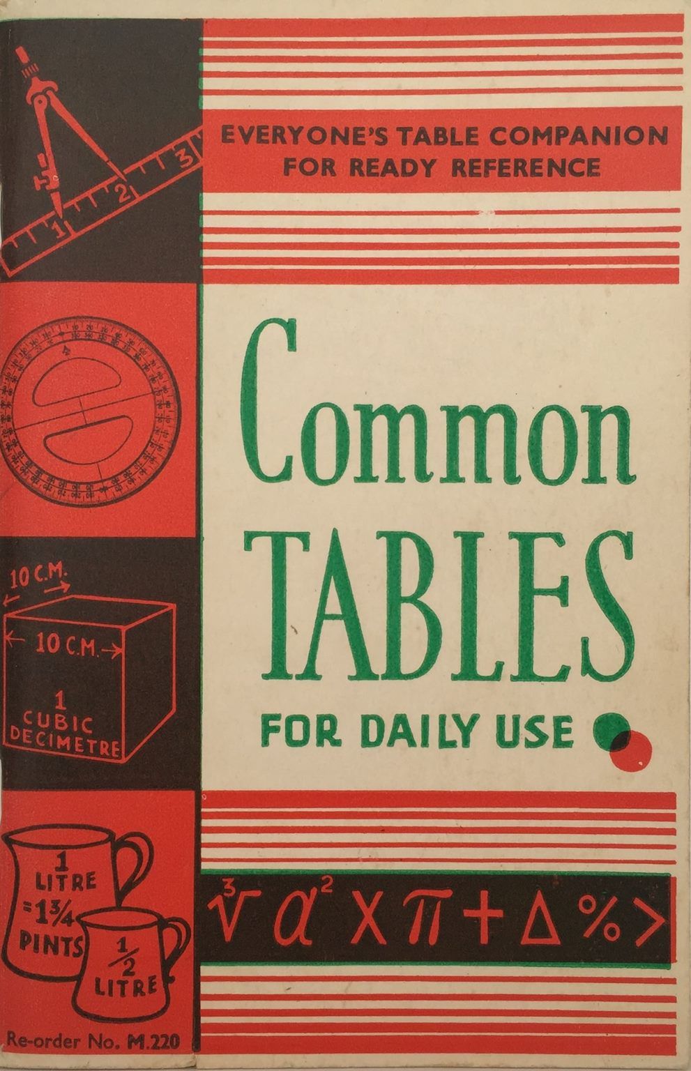 COMMON TABLES FOR DAILY USE: Everyone's Table Companion for Ready Reference