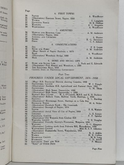 PICTURE OF A PROVINCE: Hawke's Bay Provincial Centennial 1858 -1958
