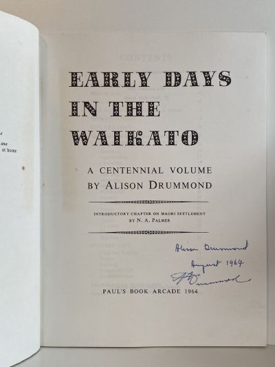 EARLY DAYS IN THE WAIKATO