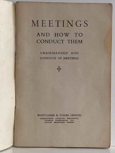 MEETINGS and how to conduct them