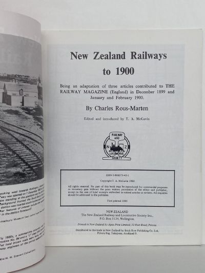 NEW ZEALAND RAILWAYS to 1900