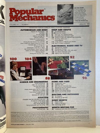VINTAGE MAGAZINE: Popular Mechanics - Vol. 161, No. 1 - January 1984