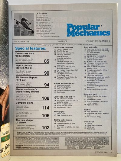VINTAGE MAGAZINE: Popular Mechanics - Vol. 156, No. 6 - December 1981