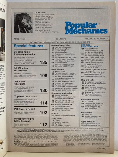 VINTAGE MAGAZINE: Popular Mechanics - Vol. 153, No. 4 - April 1980