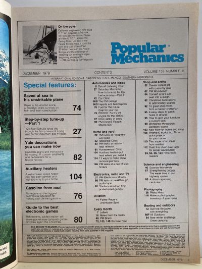VINTAGE MAGAZINE: Popular Mechanics - Vol. 152, No. 6 - December 1979